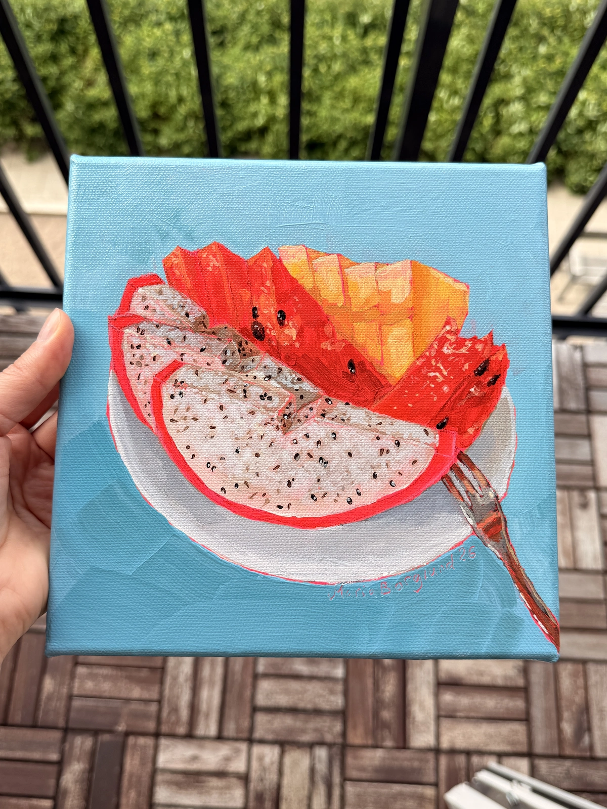 Akrylmålning Tropical Treat av Maria Borglund