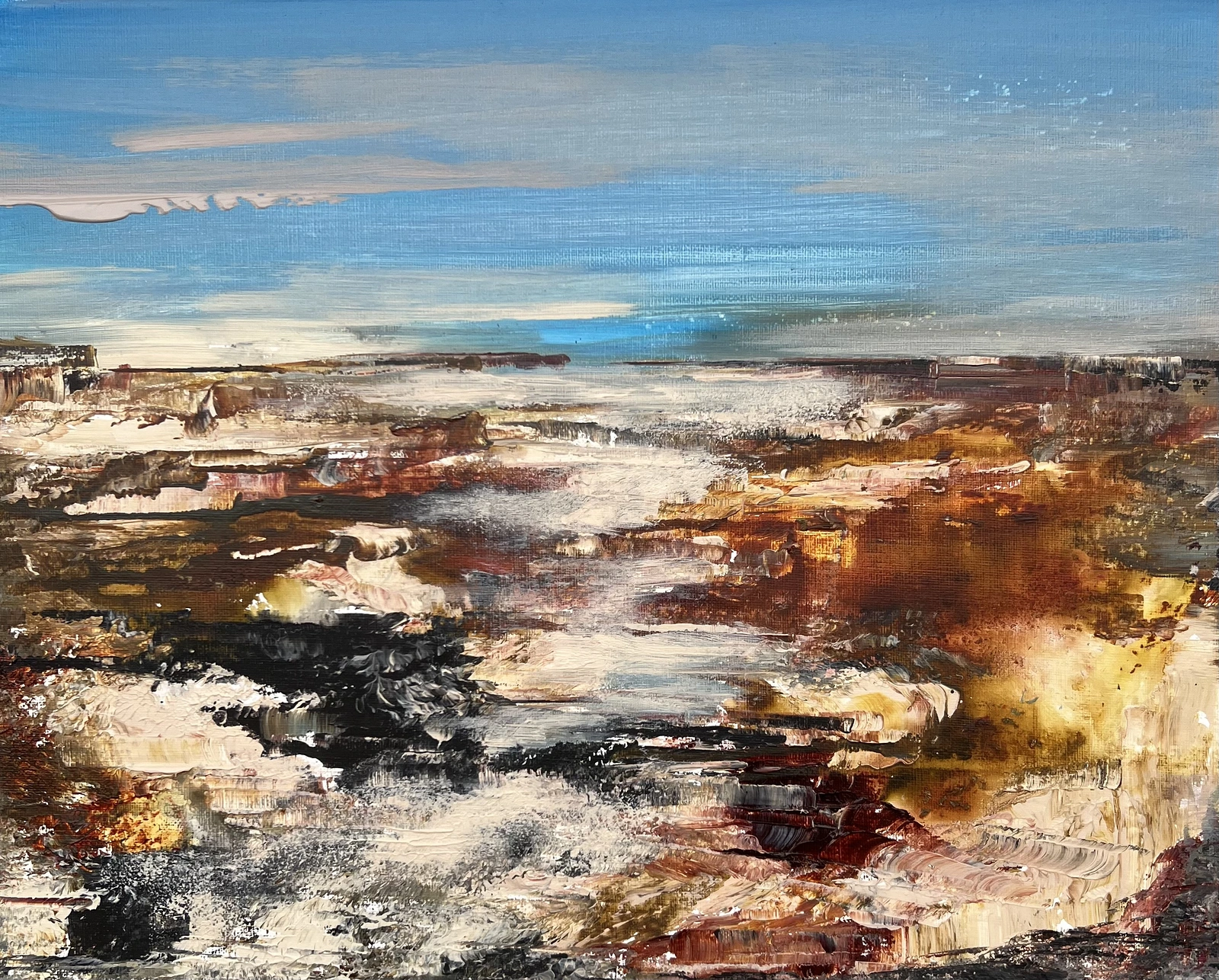 Akrylmålning Ember Coast av Anne-lee Andersson
