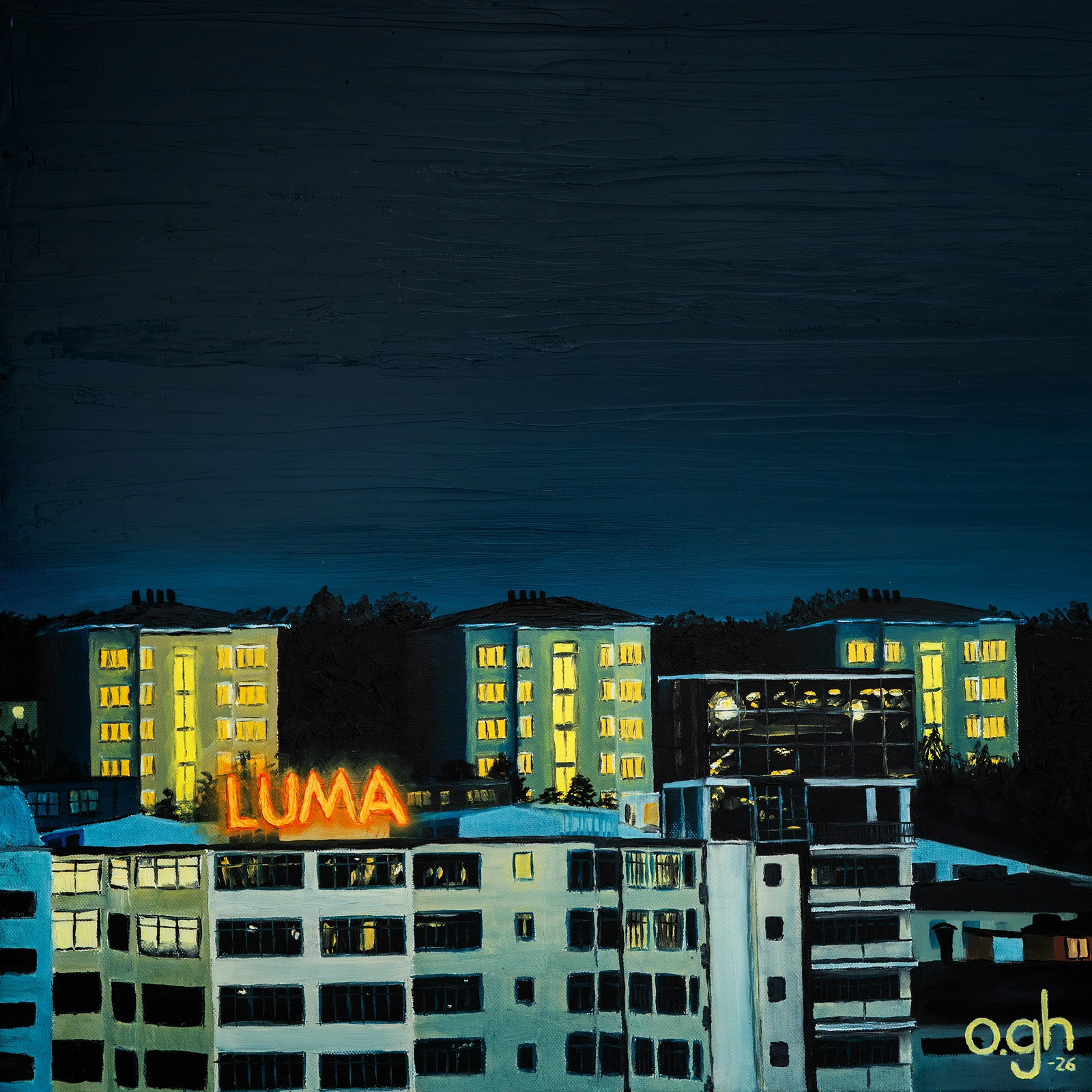 Oljemålning Luma II av Oskar Gyllenhammar
