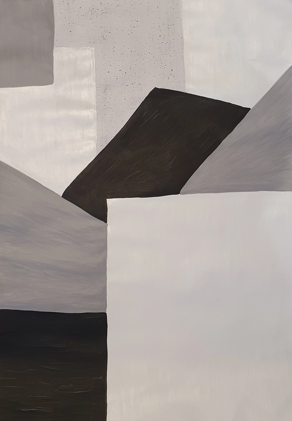 Akrylmålning Landscape in cubes av Maria Tyni Nilsson
