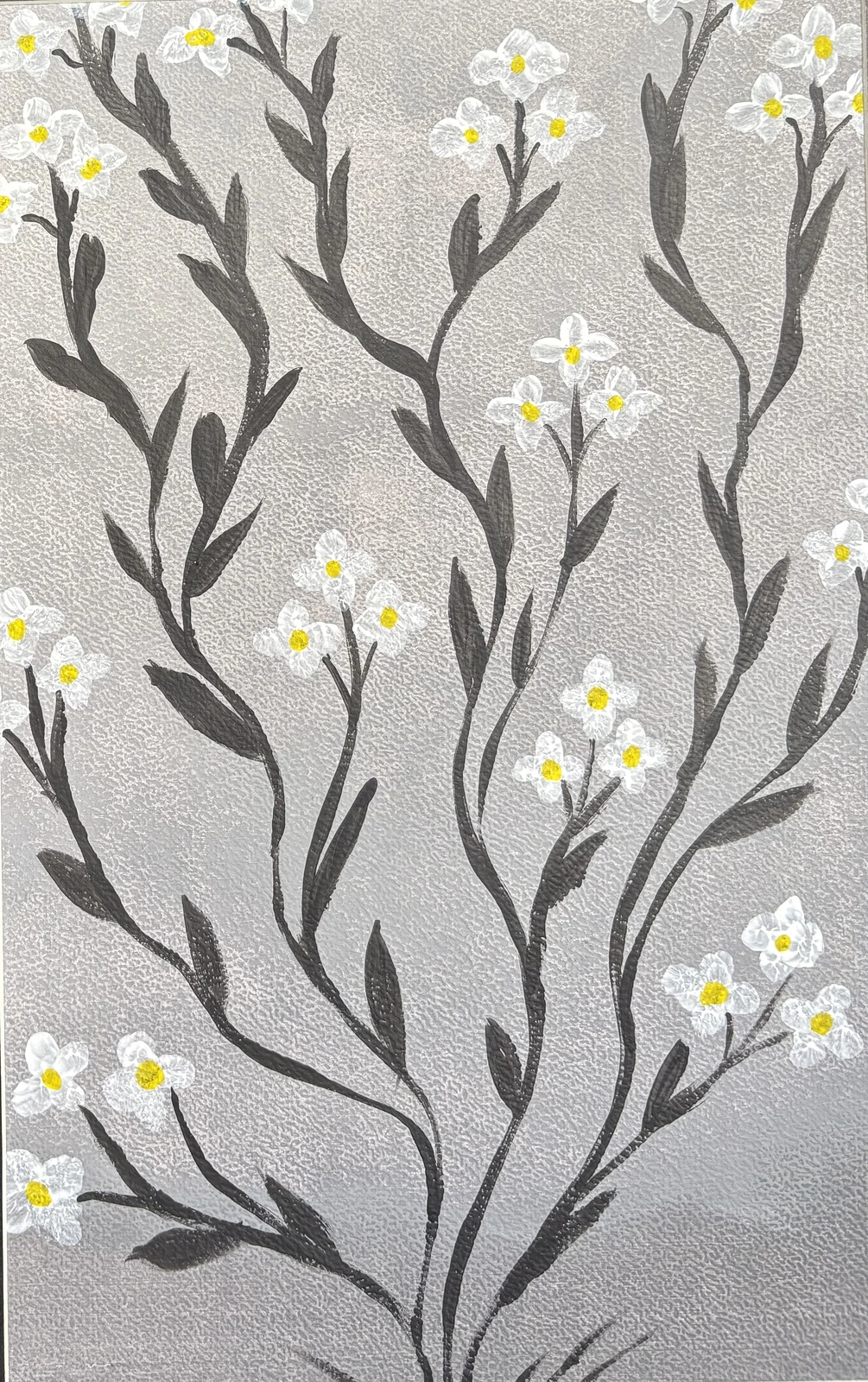 Akrylmålning Tre små blommor av Ann-Christin (Acmpainting) Martinsson
