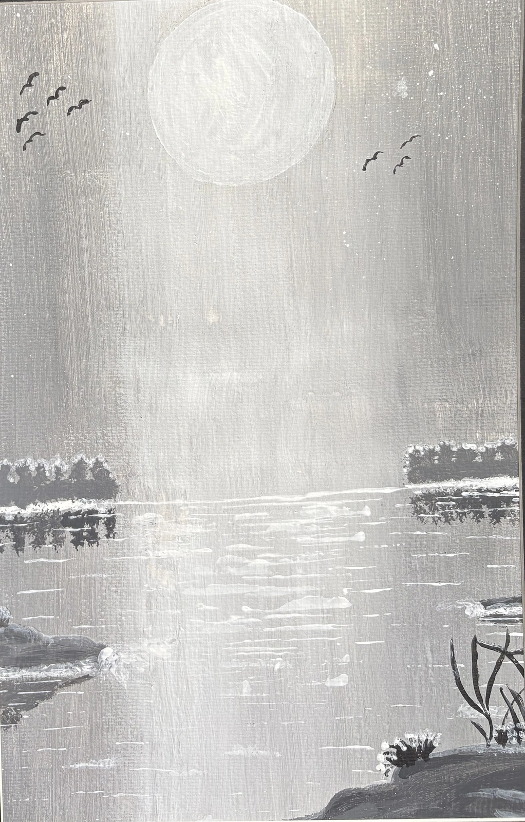 Akrylmålning Stilla natt av Ann-Christin (Acmpainting) Martinsson
