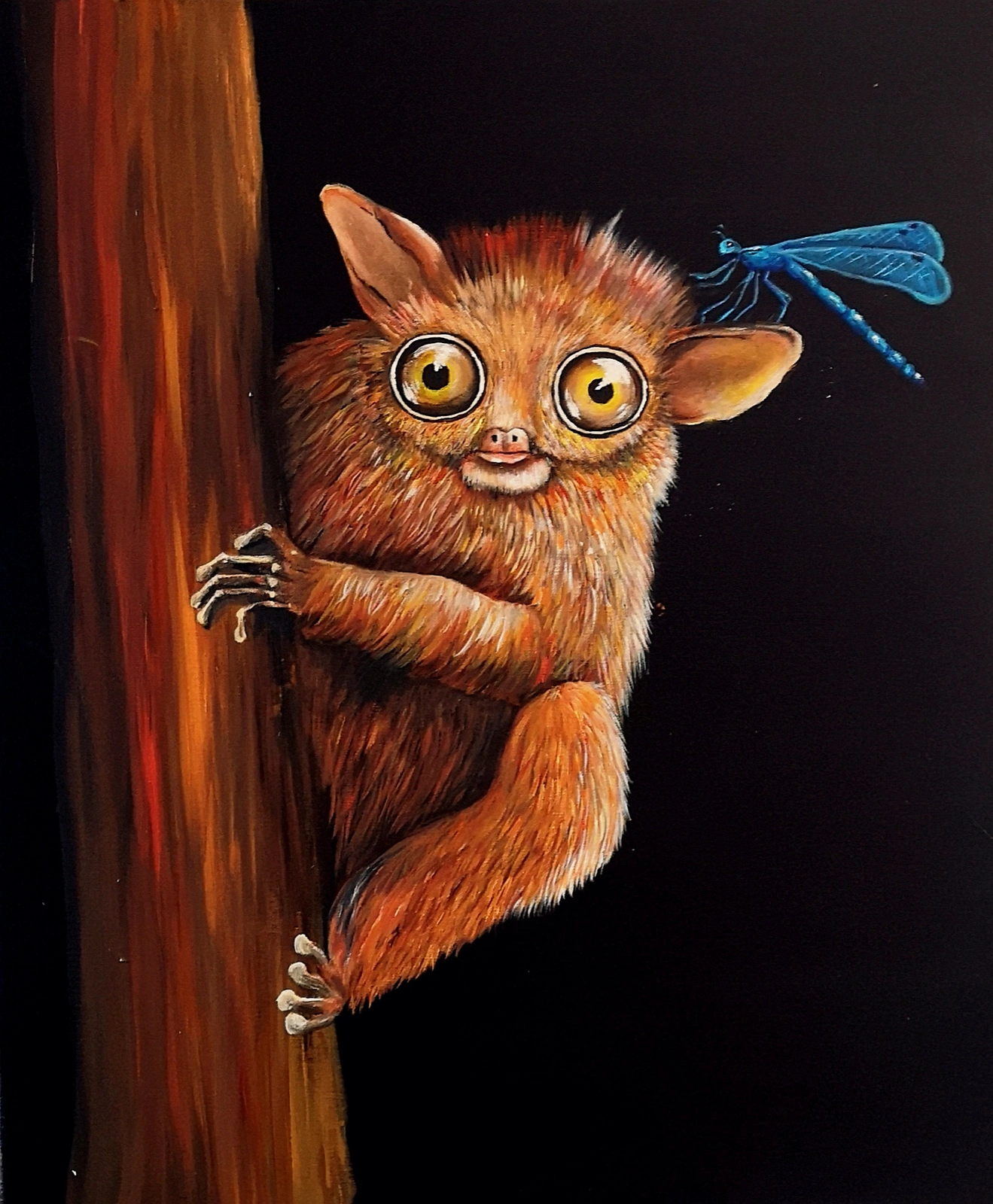 Akrylmålning Big eyes av Maria Borgring ( Fd Lindberg)
