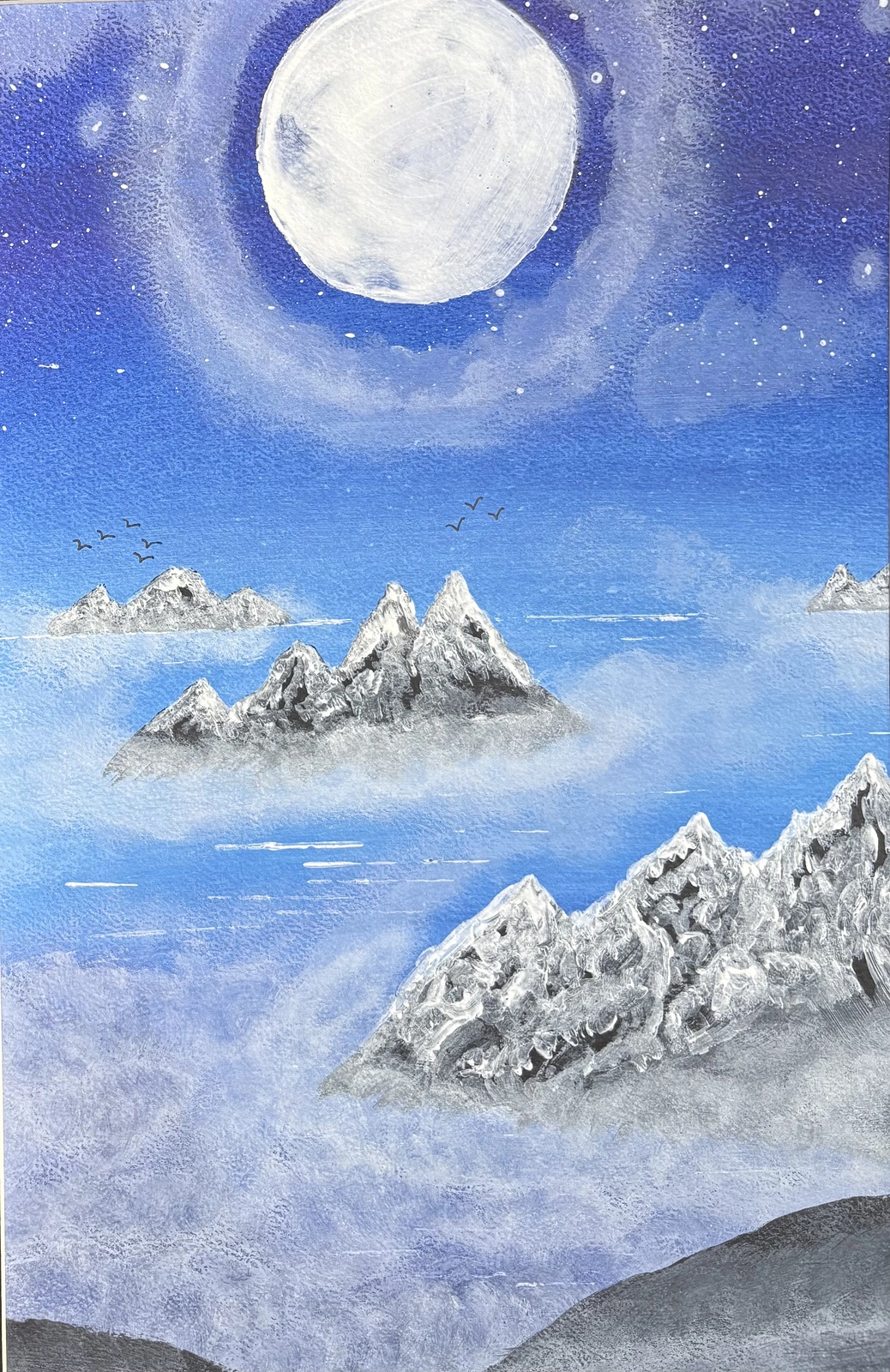 Akrylmålning Dimmans hav av Ann-Christin (Acmpainting) Martinsson