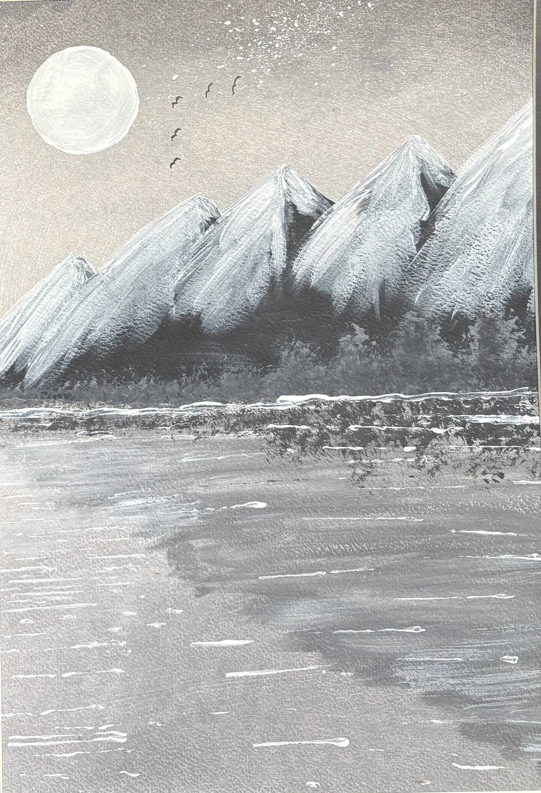 Akrylmålning Strandkanten av Ann-Christin (Acmpainting) Martinsson