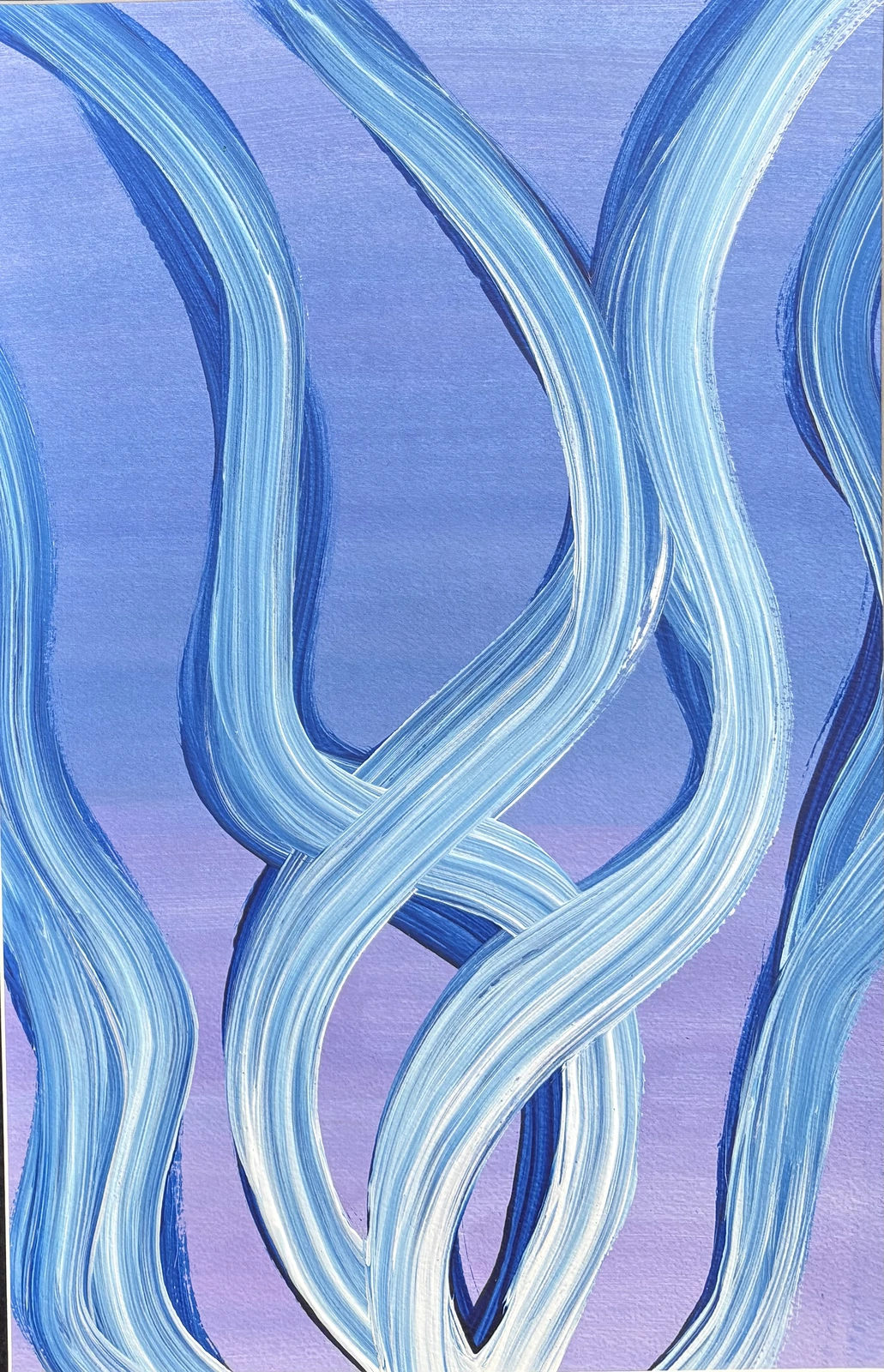 Akrylmålning Svajande löv 1 av Ann-Christin (Acmpainting) Martinsson