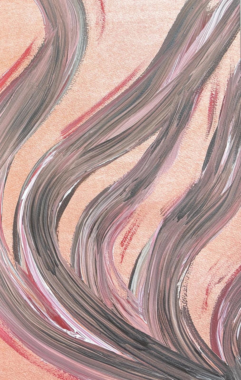 Akrylmålning Svajande blad 4 av Ann-Christin (Acmpainting) Martinsson