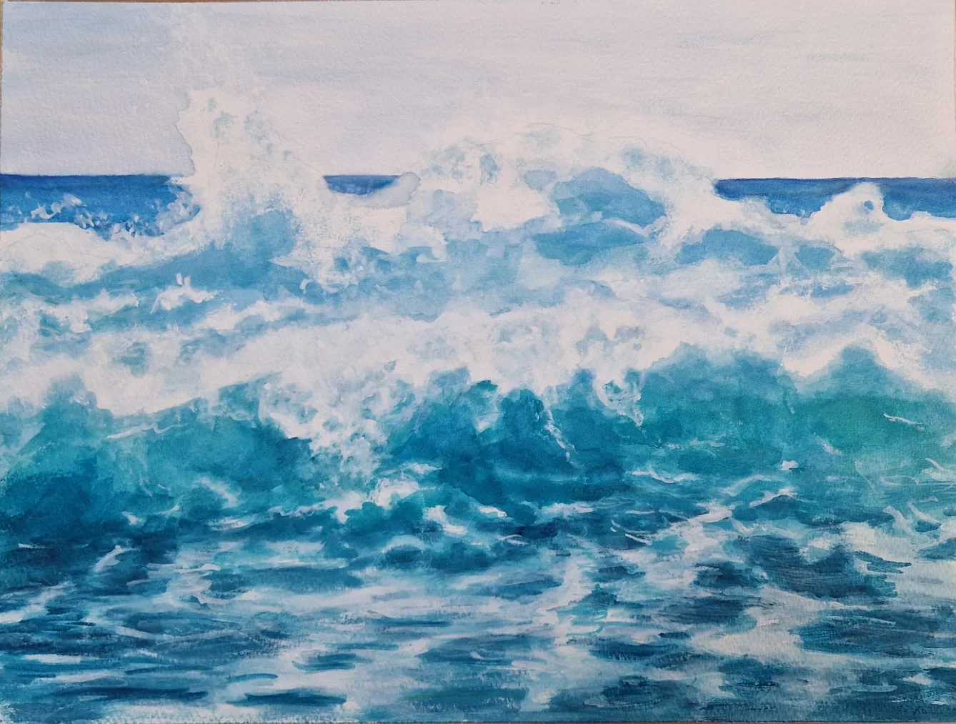 Akvarell Wave 0 av Anna M. Puig Molina