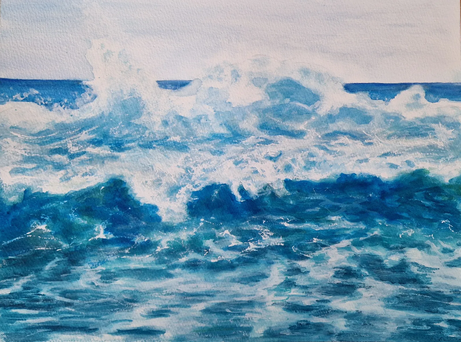 Akvarell Wave 0 av Anna M. Puig Molina