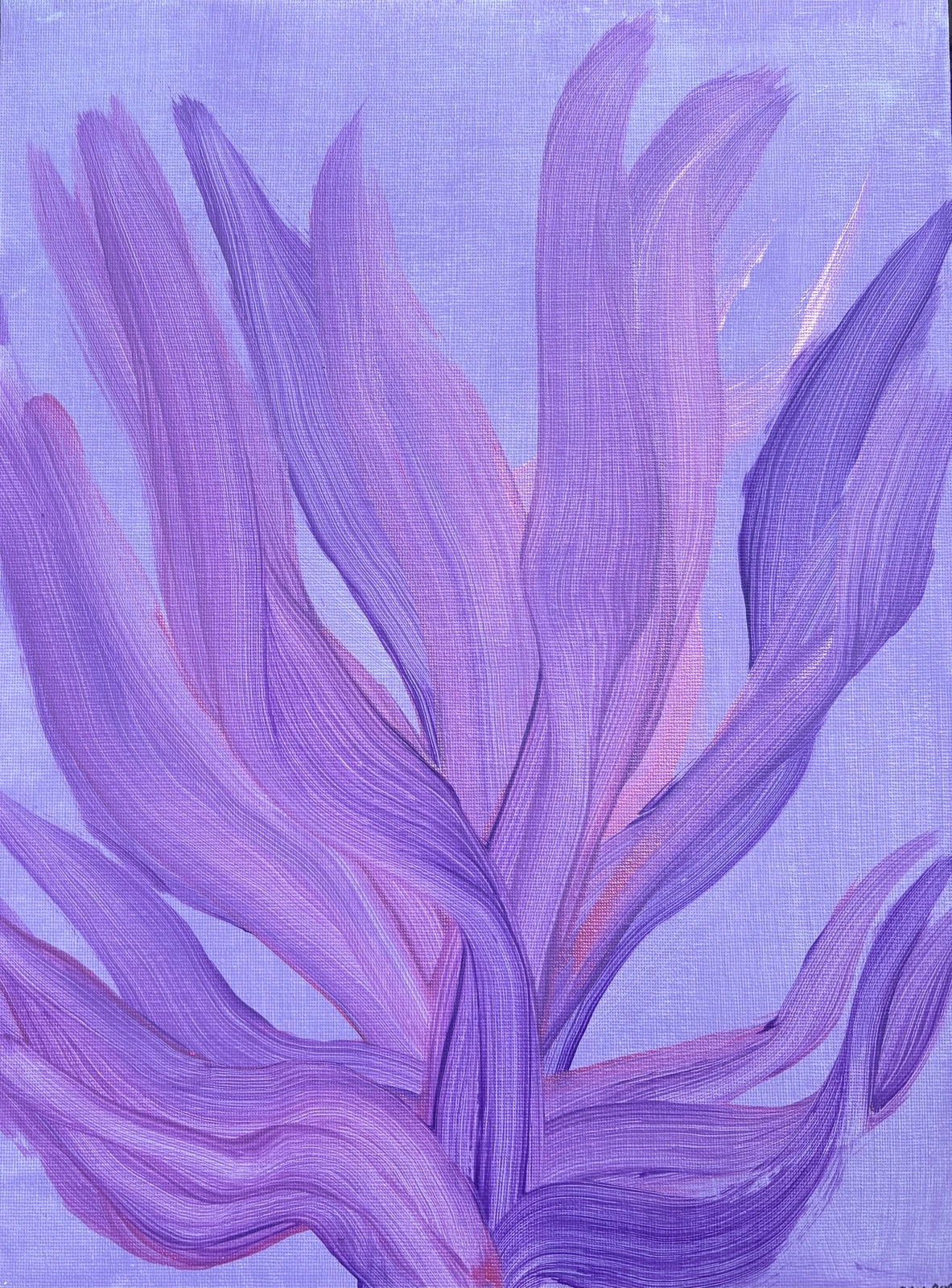 Akrylmålning Svajande blad 7 av Ann-Christin (Acmpainting) Martinsson