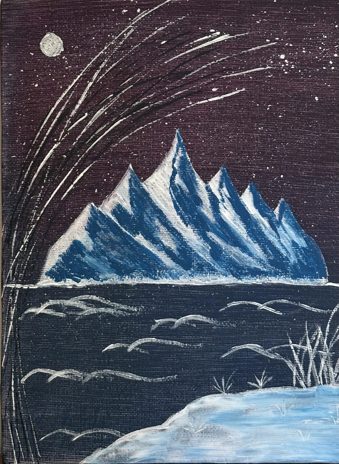 Akrylmålning De isblåa bergen av Ann-Christin (Acmpainting) Martinsson