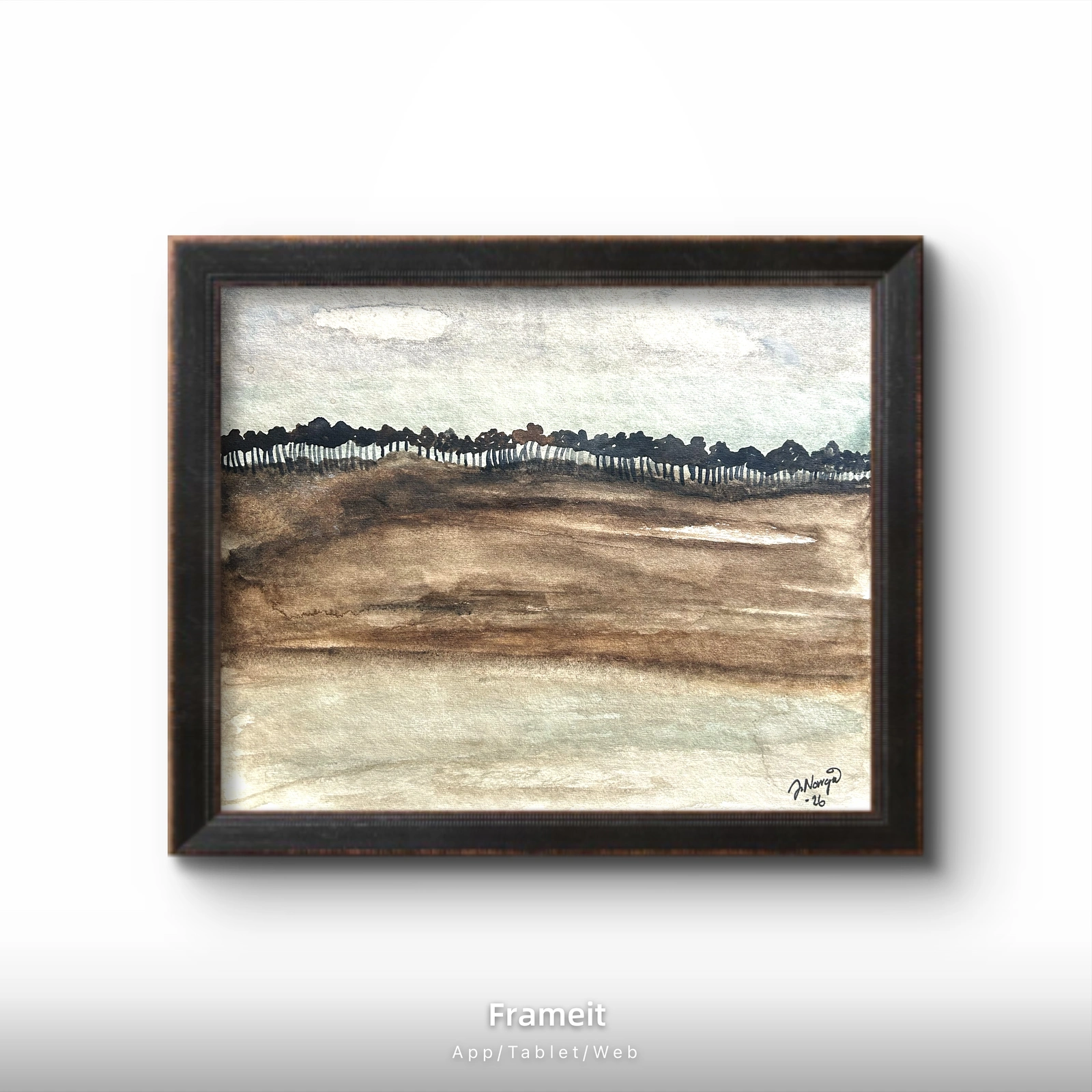 Akvarell Jordton av Johanna Norrgård
