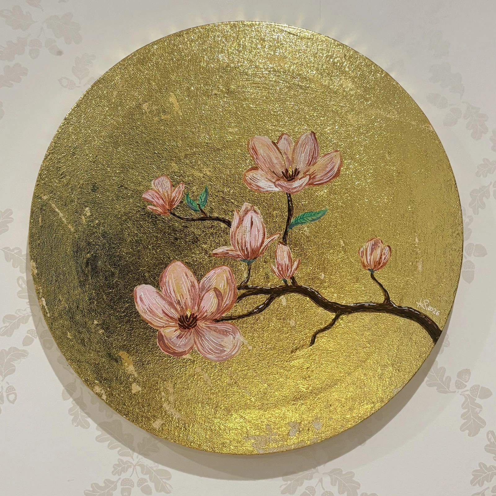 Akrylmålning Magnolia av Karolina Pronckute