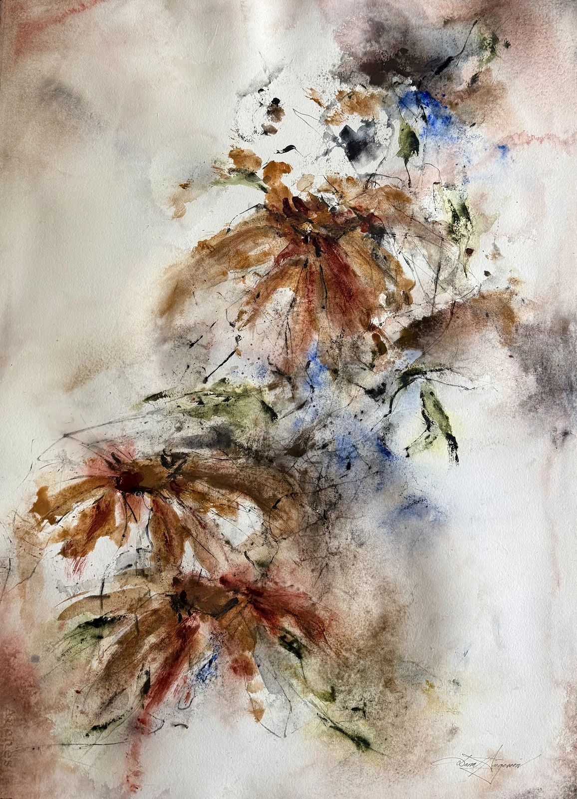 Akvarell The solace of the lonely wanderer av Dana Ingesson