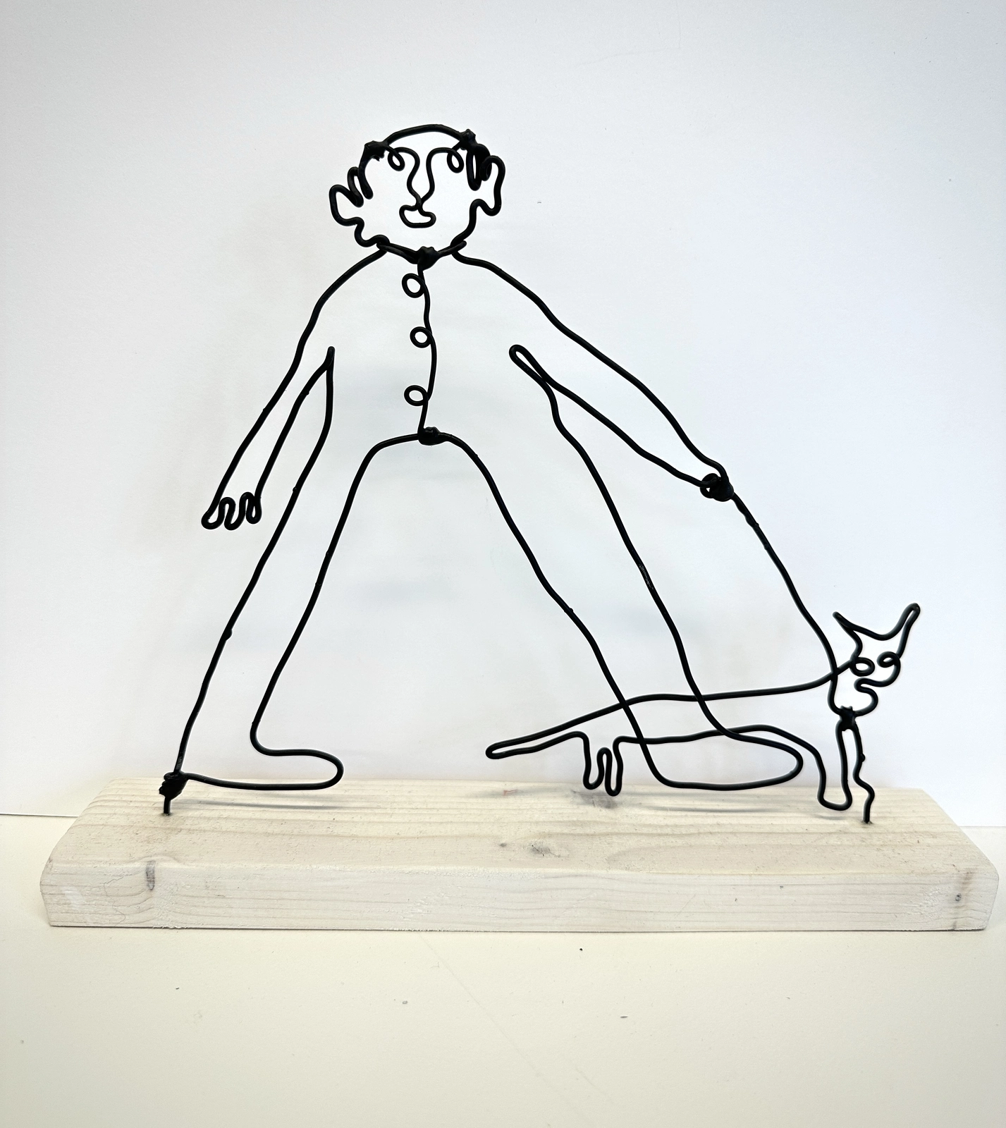 Skulptur Farfar med katten av Sven Teglund