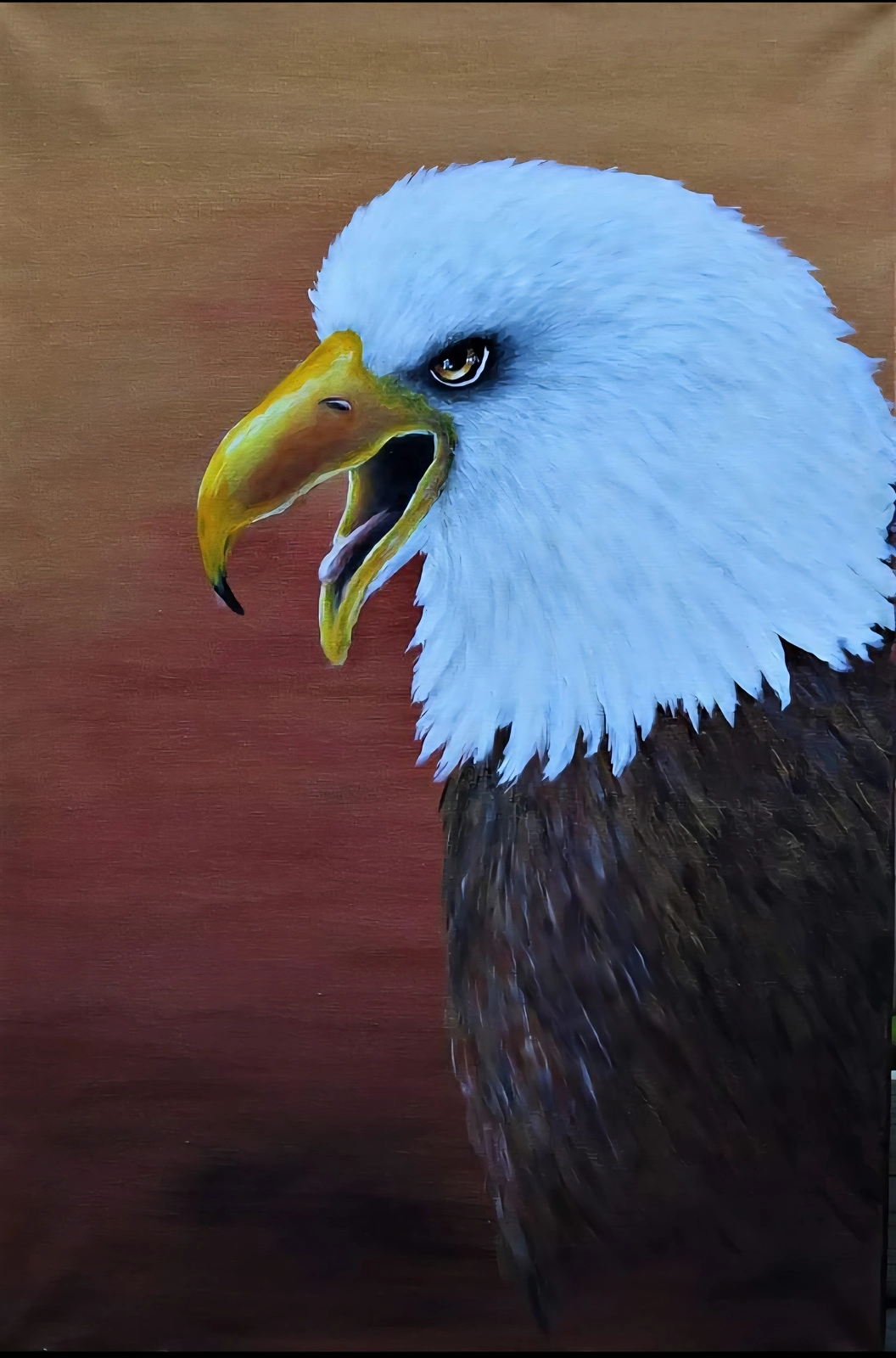 Akrylmålning Bold eagle av Maria Borgring ( Fd Lindberg)