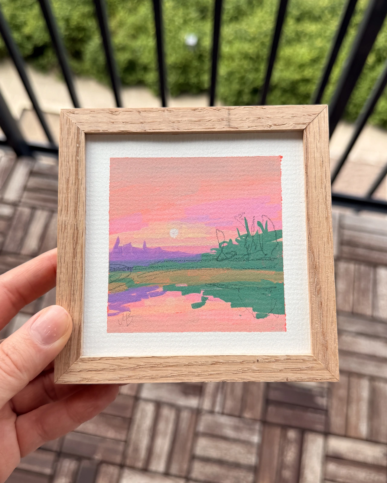Akrylmålning Sunset Glow av Maria Borglund