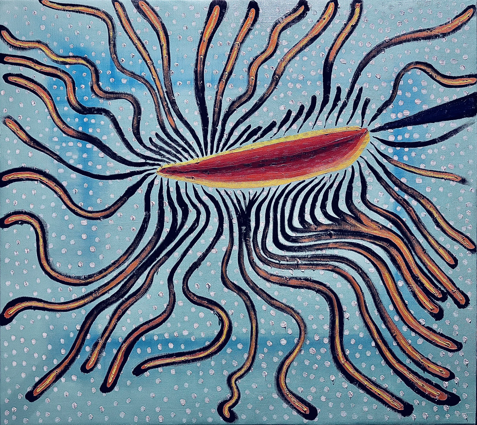 Oljemålning Anemone av David Holmer