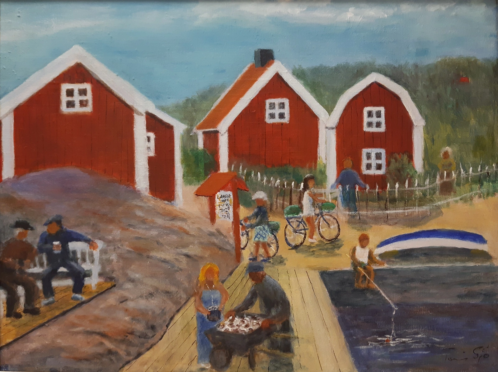 Akrylmålning Från Landsort av Toni Sjö