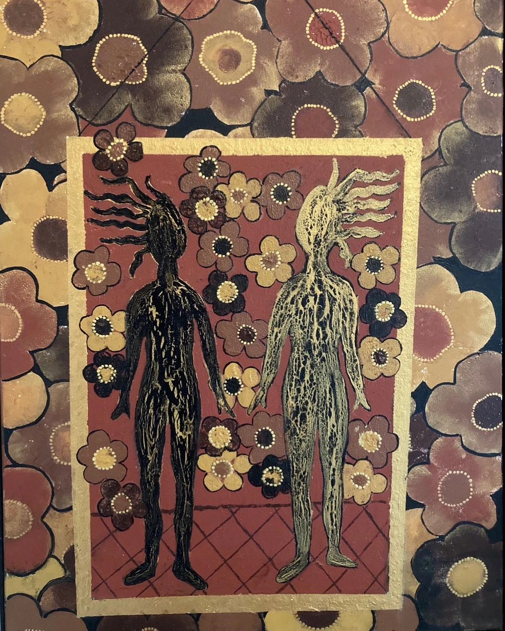 Akrylmålning På tapeten av Ulla-britt Örjestål