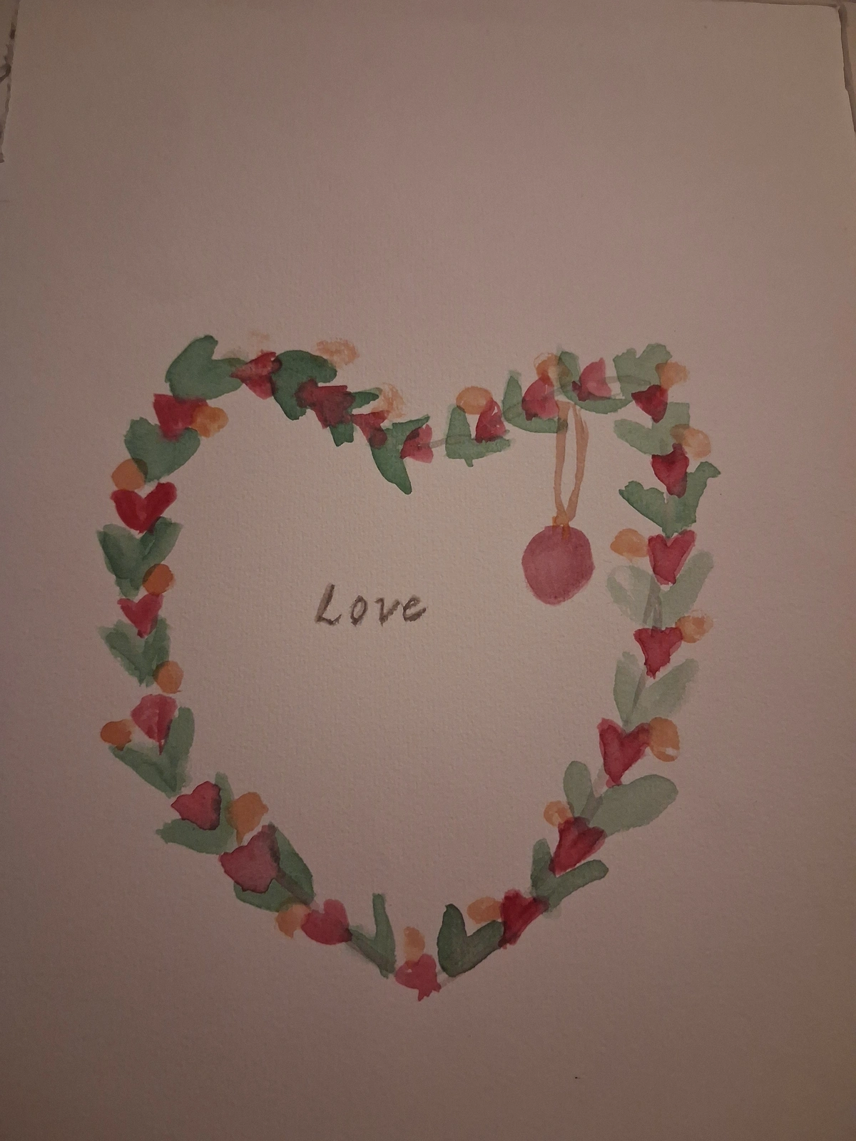 Akvarell Christmas love av Katja Tuovila