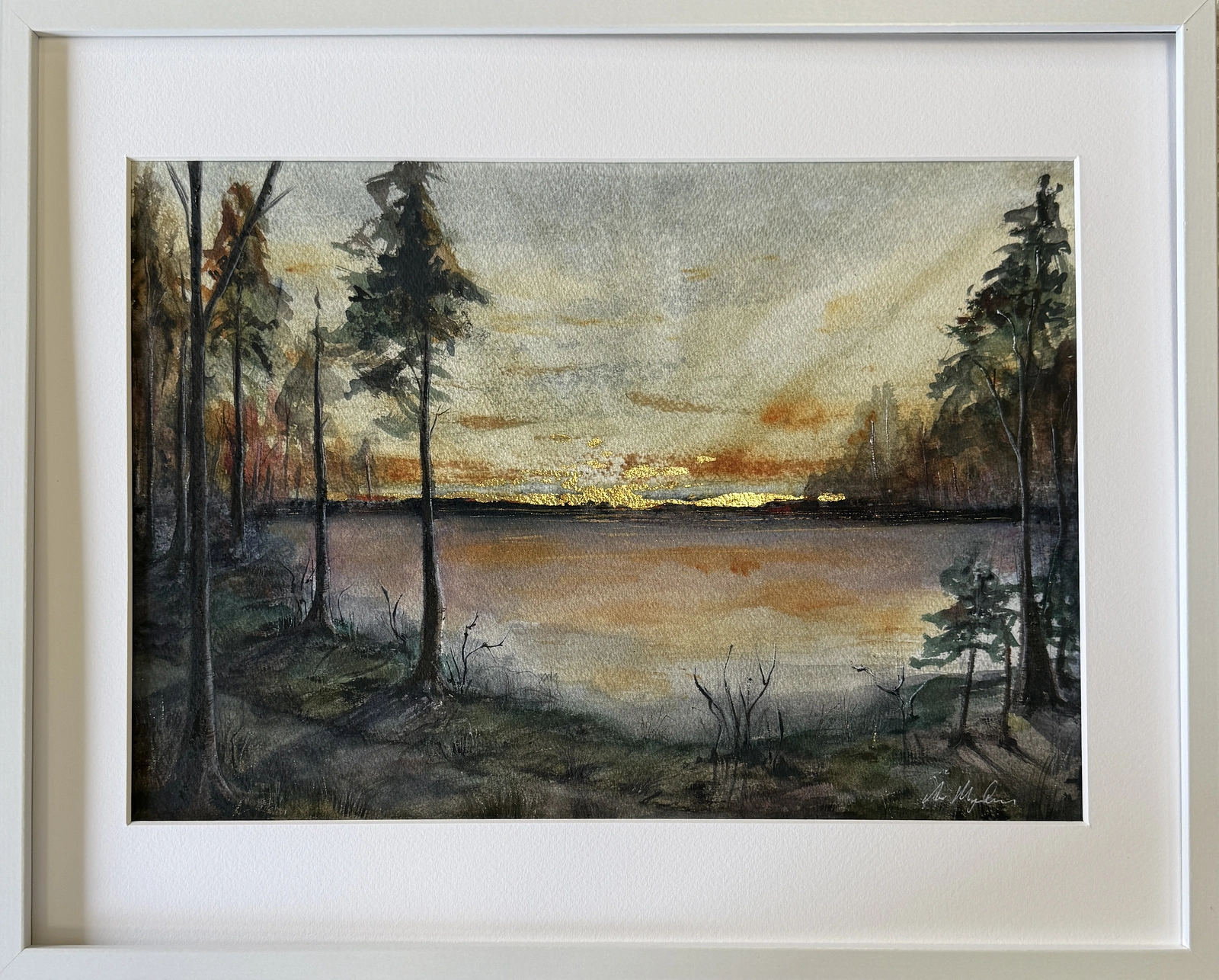 Akvarell Eko av ett ögonblick av Åsa Myrsten