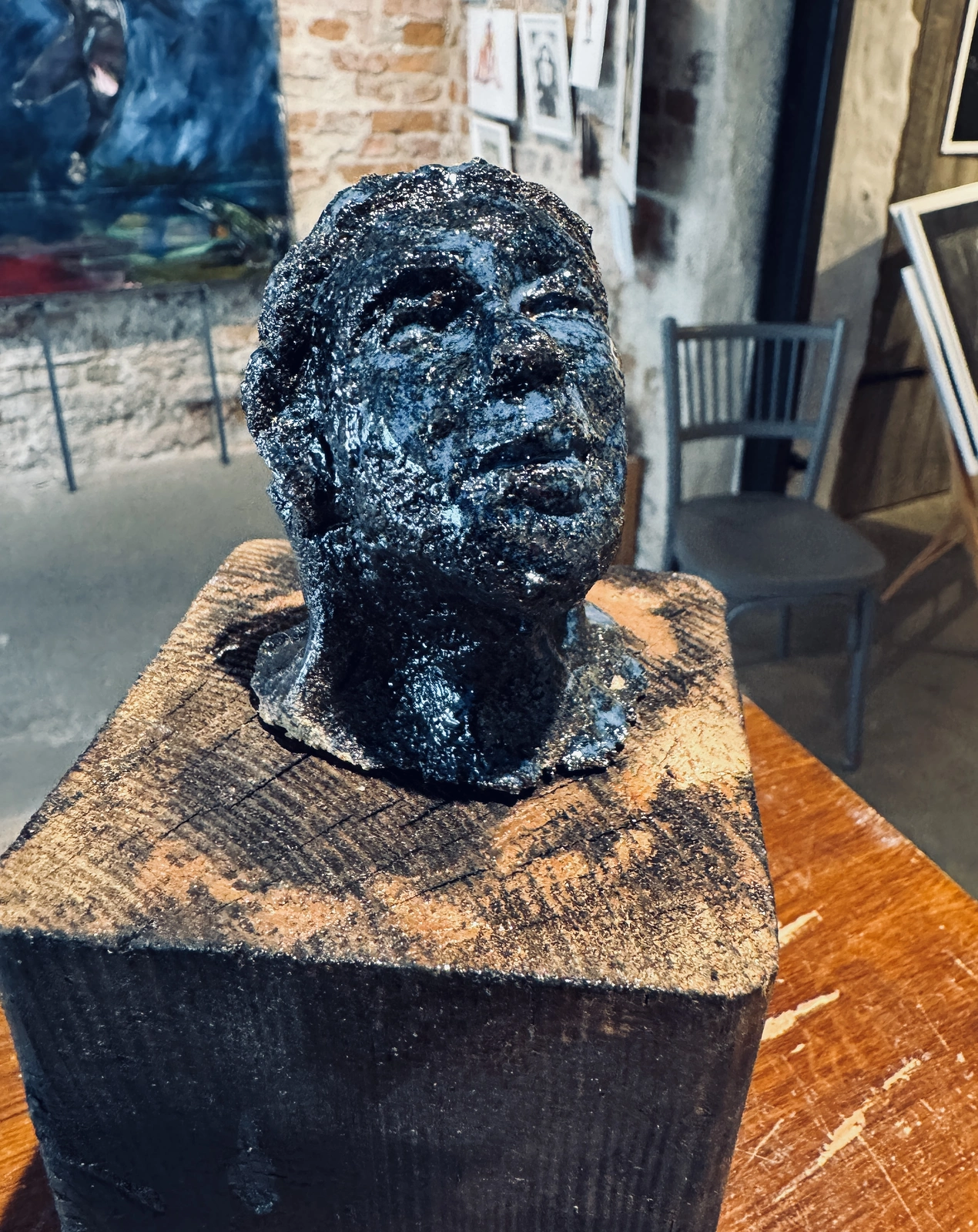 Skulptur Antikt huvud av Per Kornhall