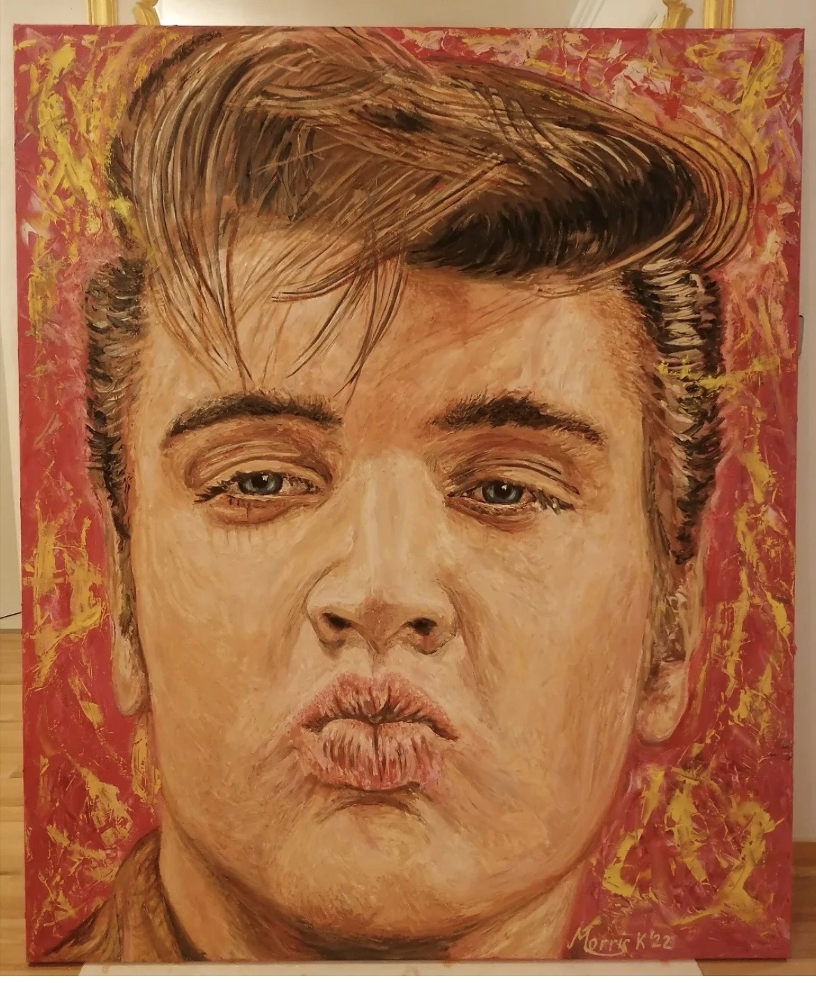 Oljemålning Elvis Presley av Jesper Kopar