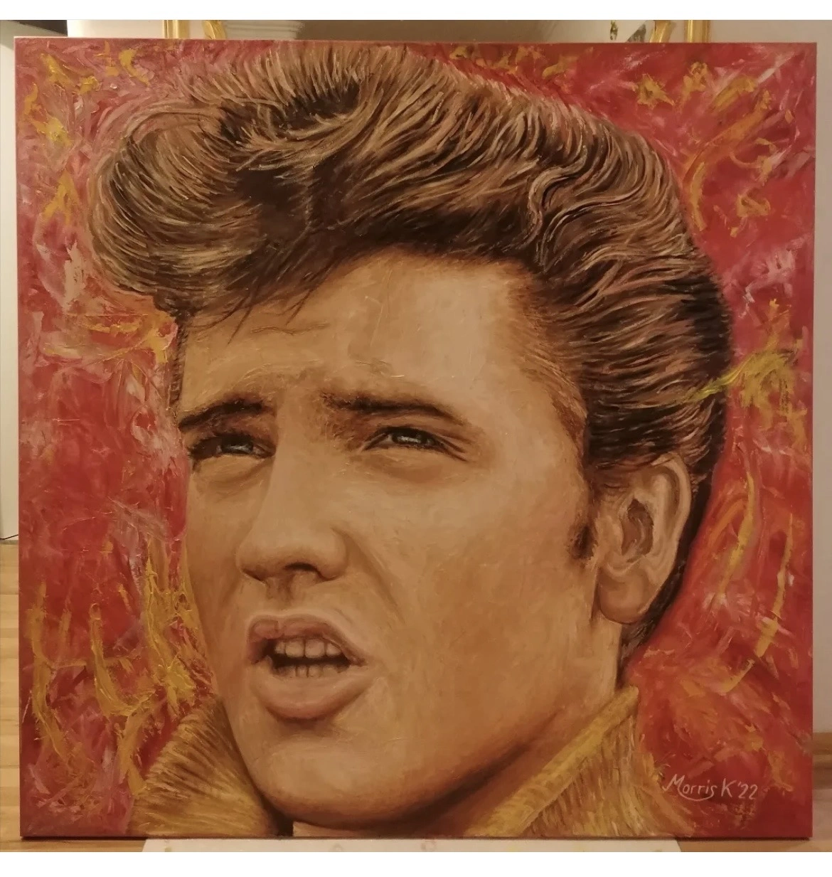 Oljemålning Elvis Presley av Jesper Kopar