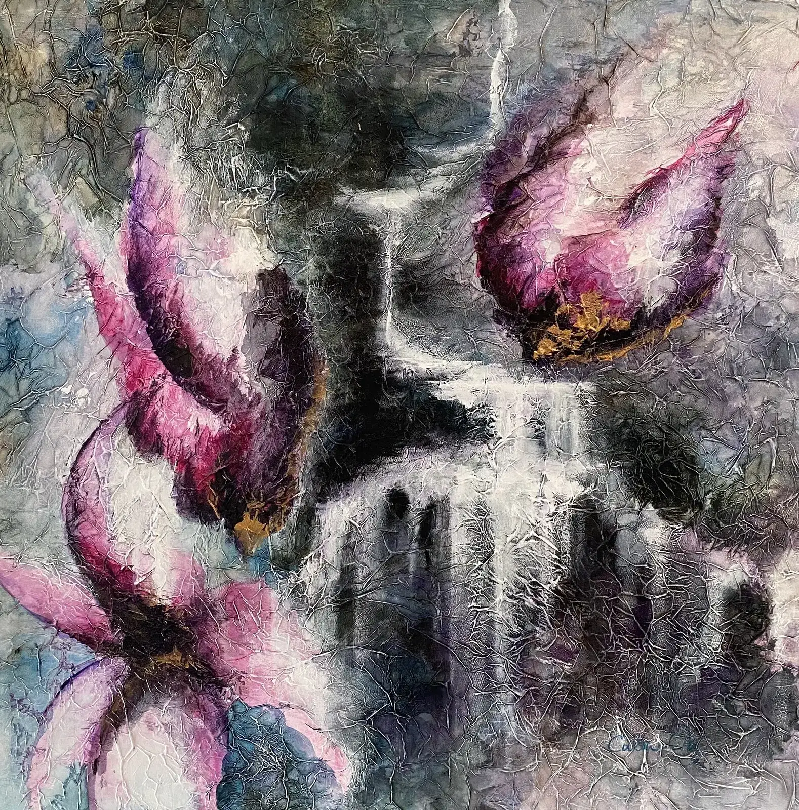 Akrylmålning Magnolia av Cathrine Öberg
