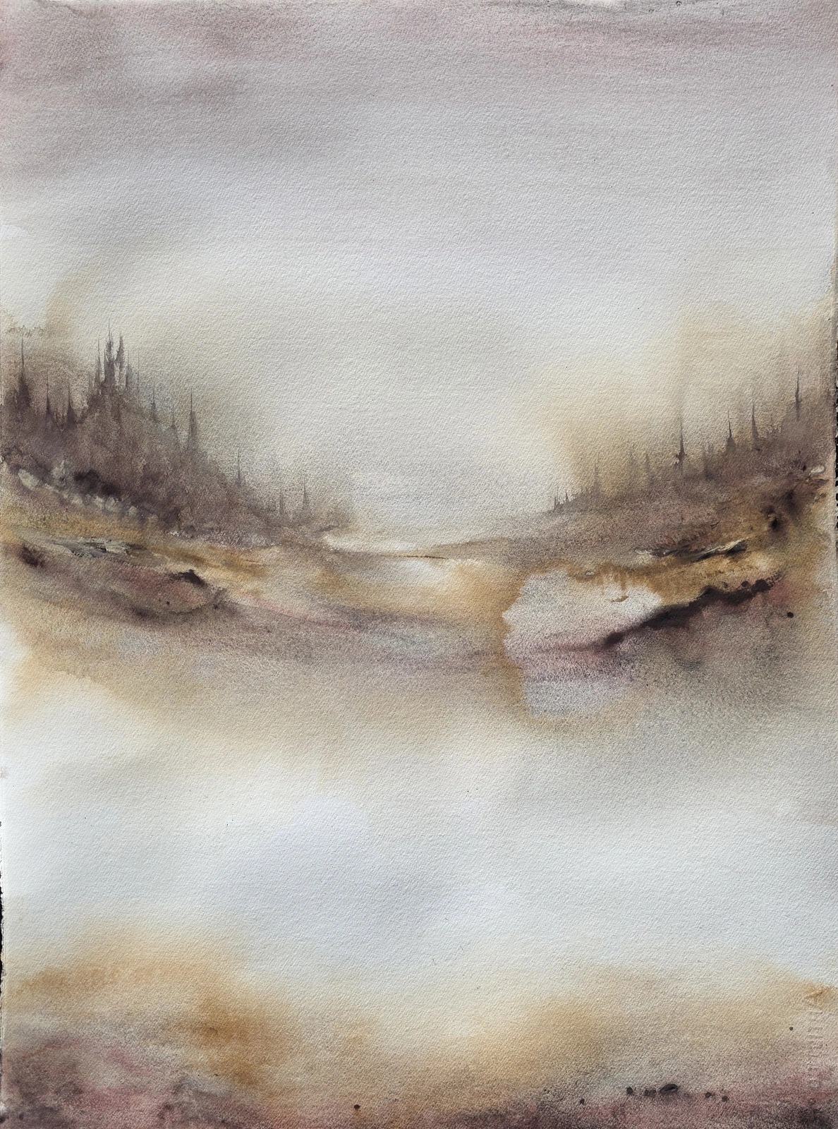 Akvarell The Shape of Air av Pernilla Carlsson