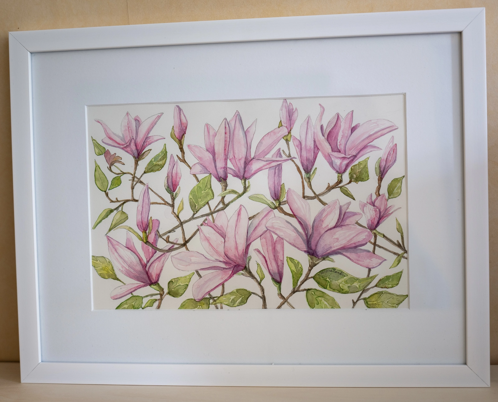 Akvarell Magnolia av Kristina Sandin