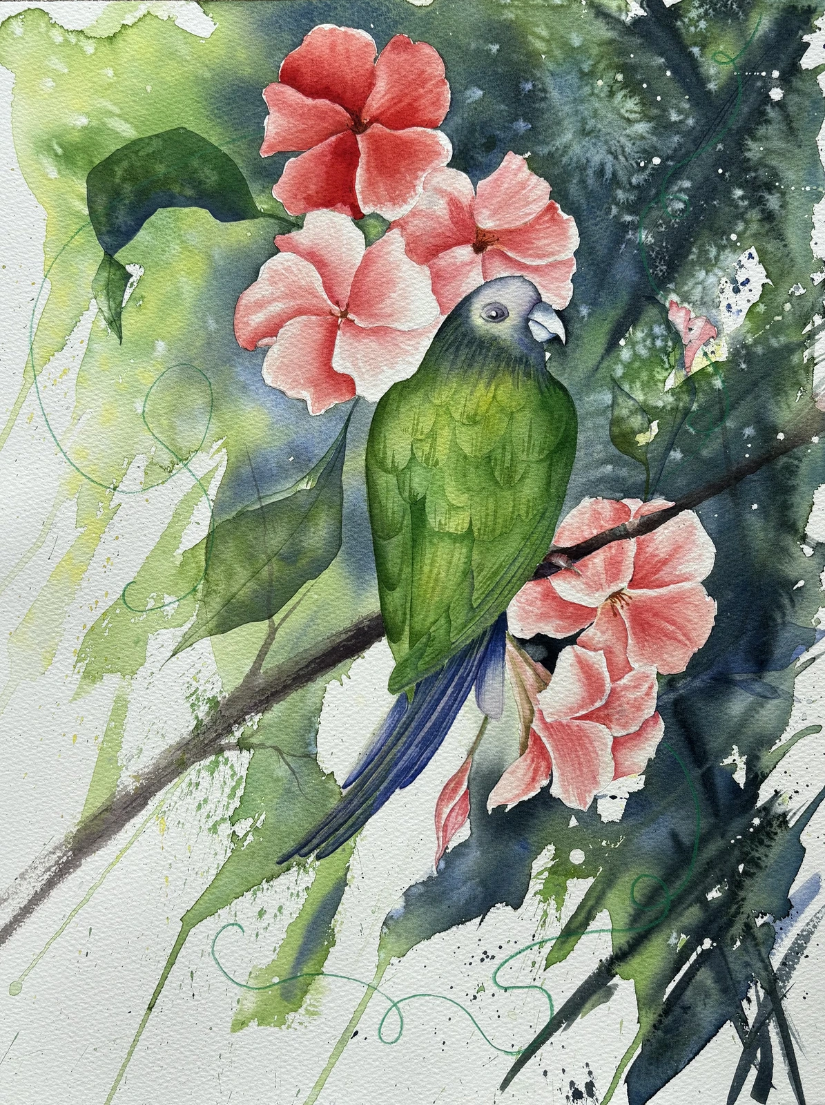Akvarell Tropical dream av Carmen Gogan