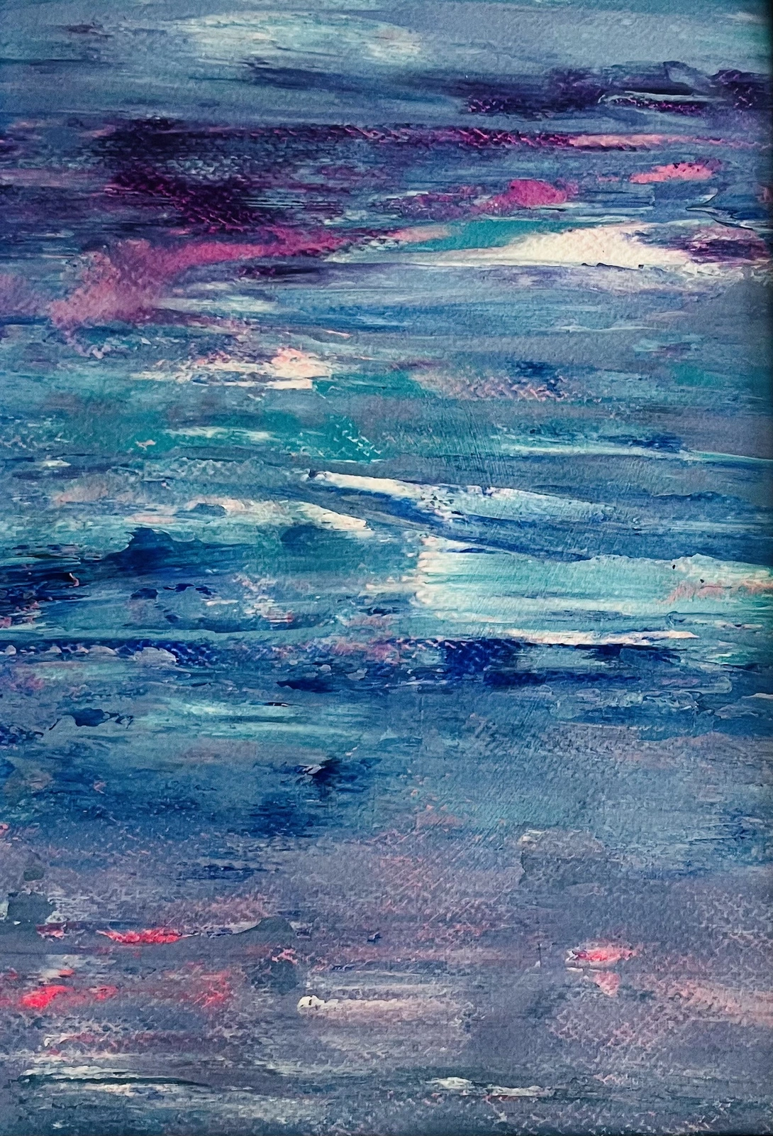 Akrylmålning Sunset reflection av Amie Norrman Söderman
