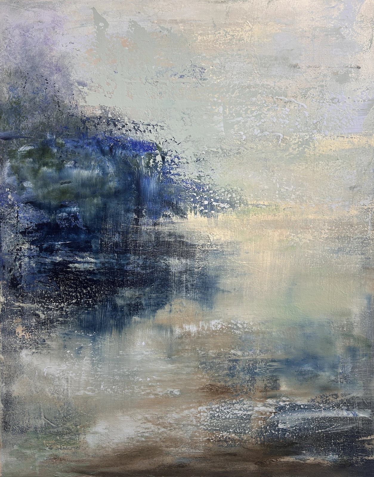 Akrylmålning Blå drömmar av Ulrica Halling Olsson_art Stockholm