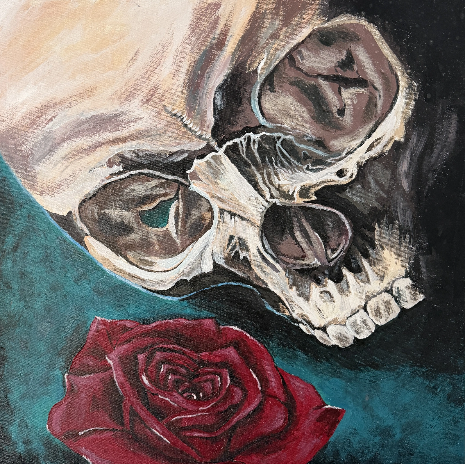 Akrylmålning Deadly Bloom av Sandra Reiche