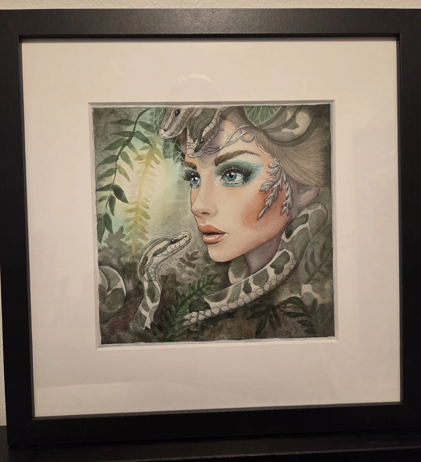 Akvarell Djungle beauty av Maria Blom