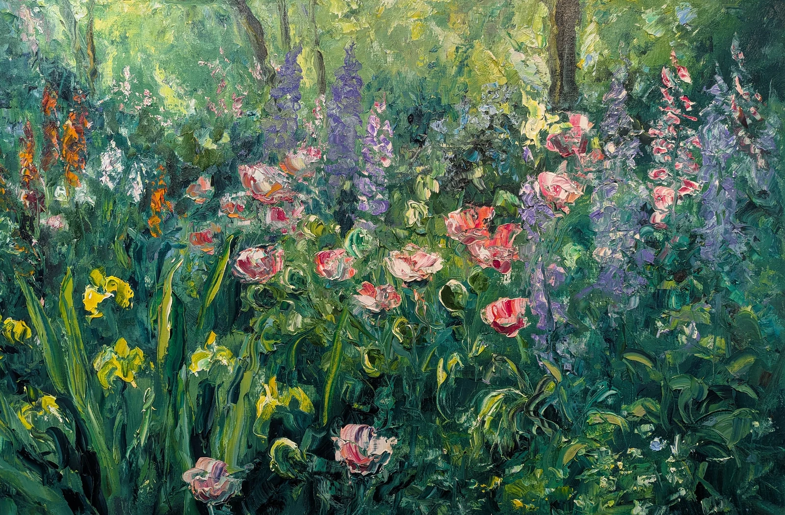 Oljemålning Blomsterdröm av Kathrin Bernekorn