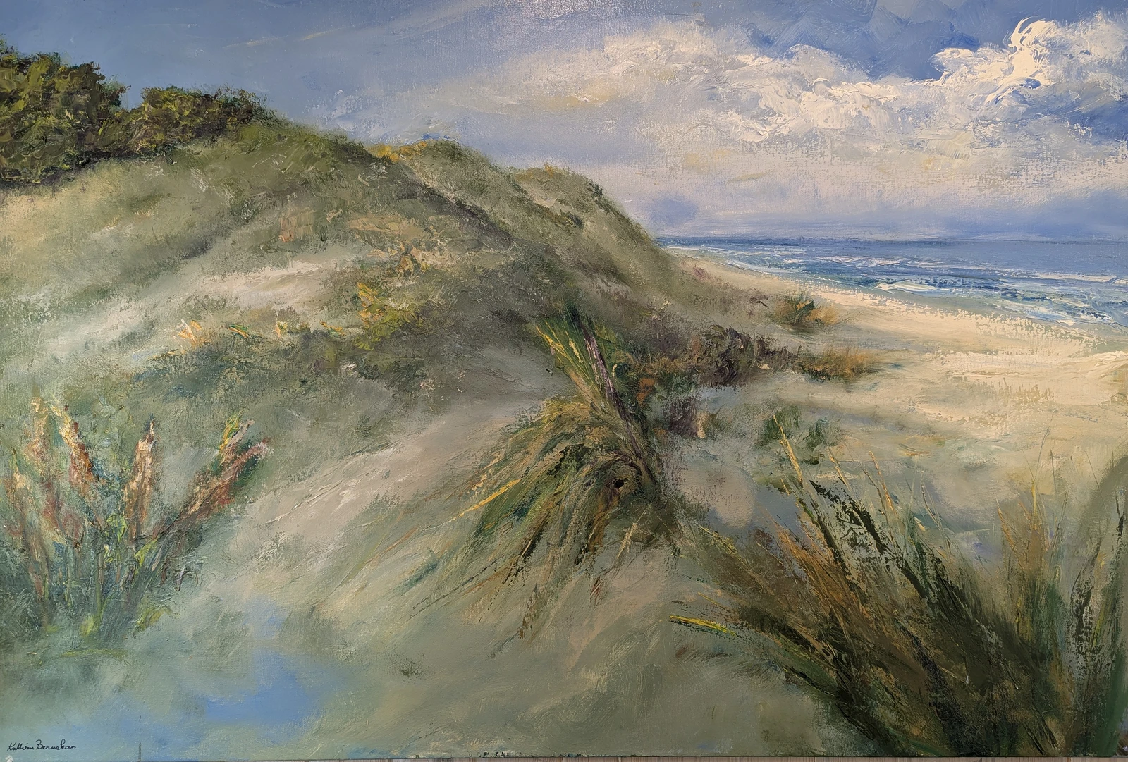 Oljemålning Österlenstrand av Kathrin Bernekorn