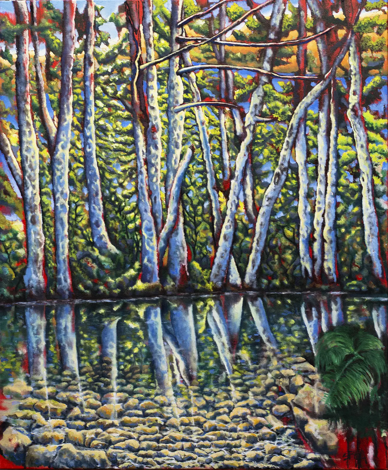 Oljemålning Natura n.4 av Eduardo Bava