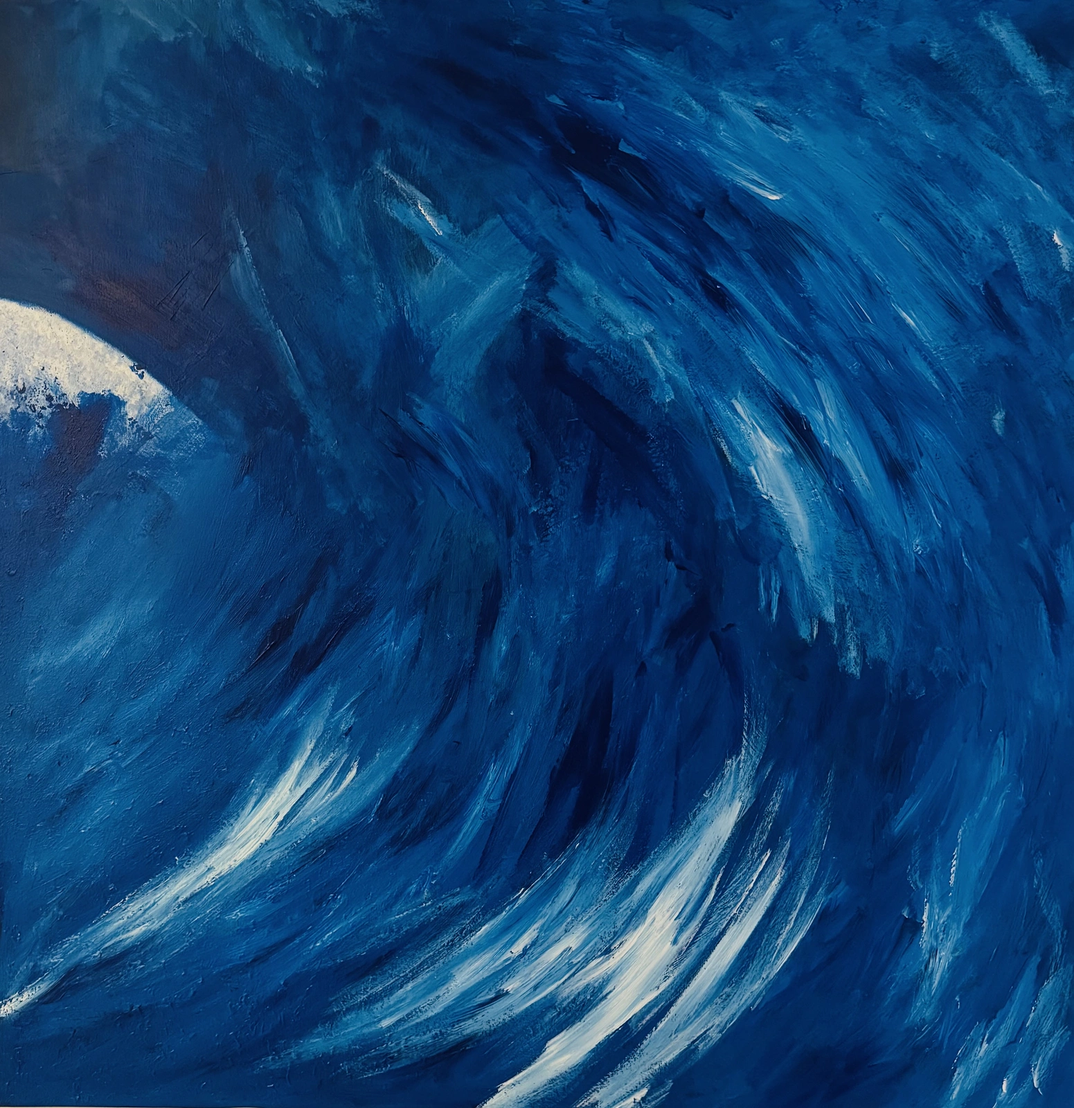 Akrylmålning Oceans Breath av Victoria Lönnqvist