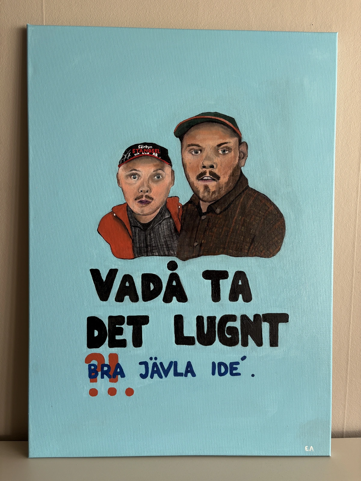 Akrylmålning Ta det lugnt av Elin Arvidsson