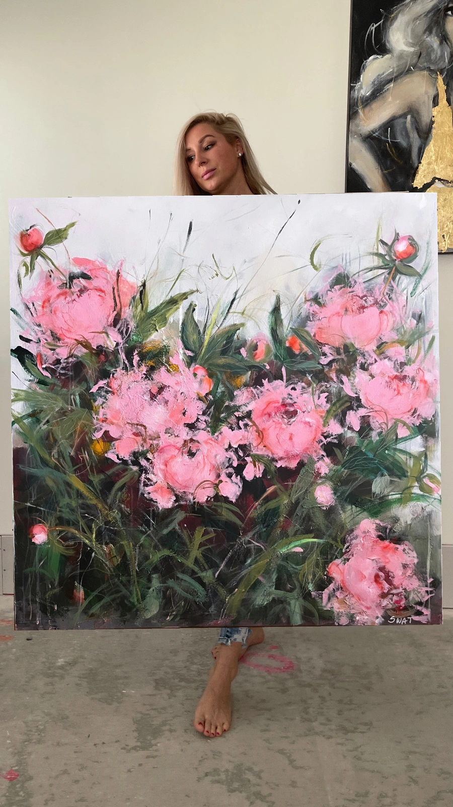 Akrylmålning Blommor av Ilona Swat