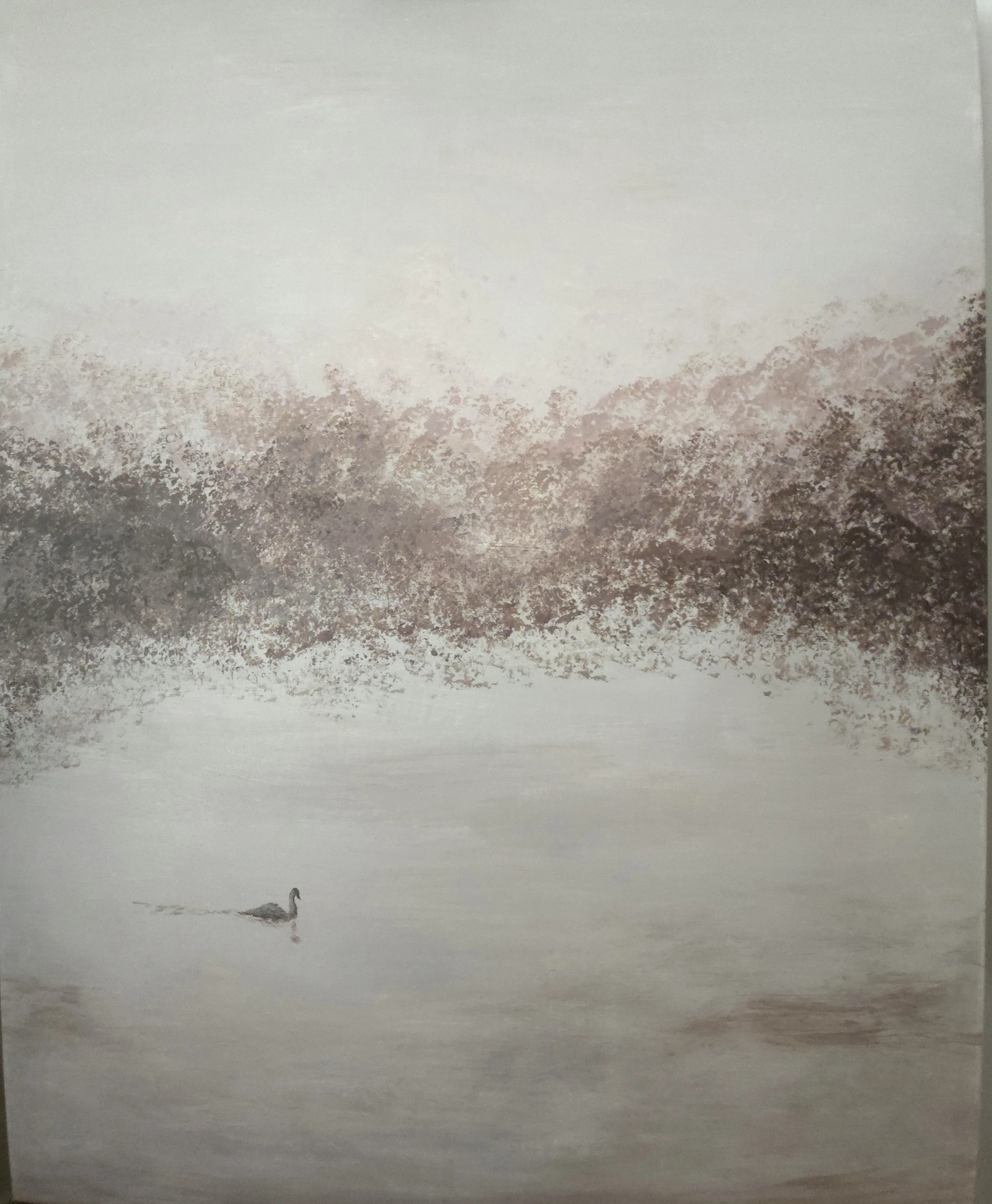 Akrylmålning Solitude av Alexandra Orescanin