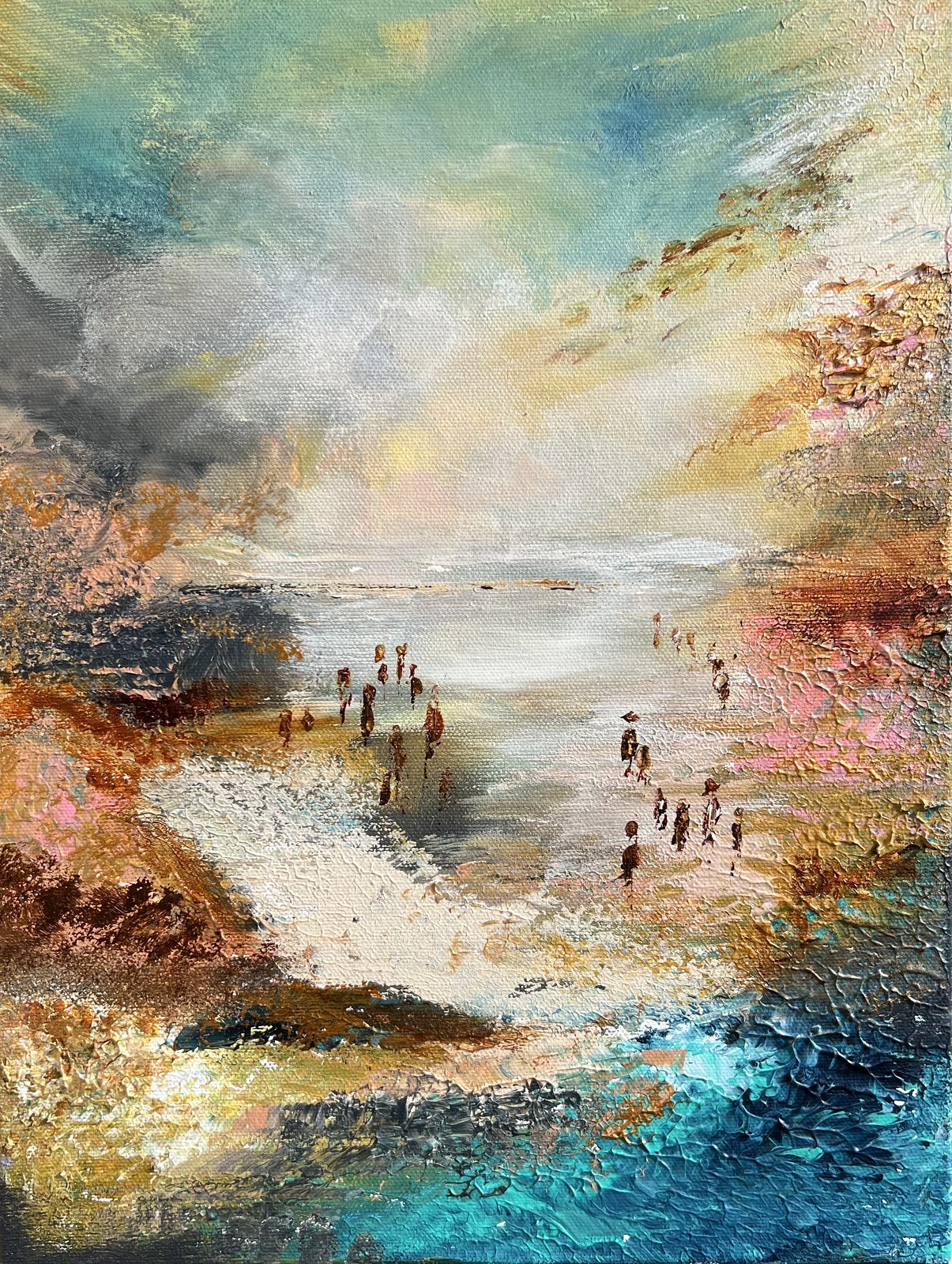 Akrylmålning The long way home av Anne-lee Andersson