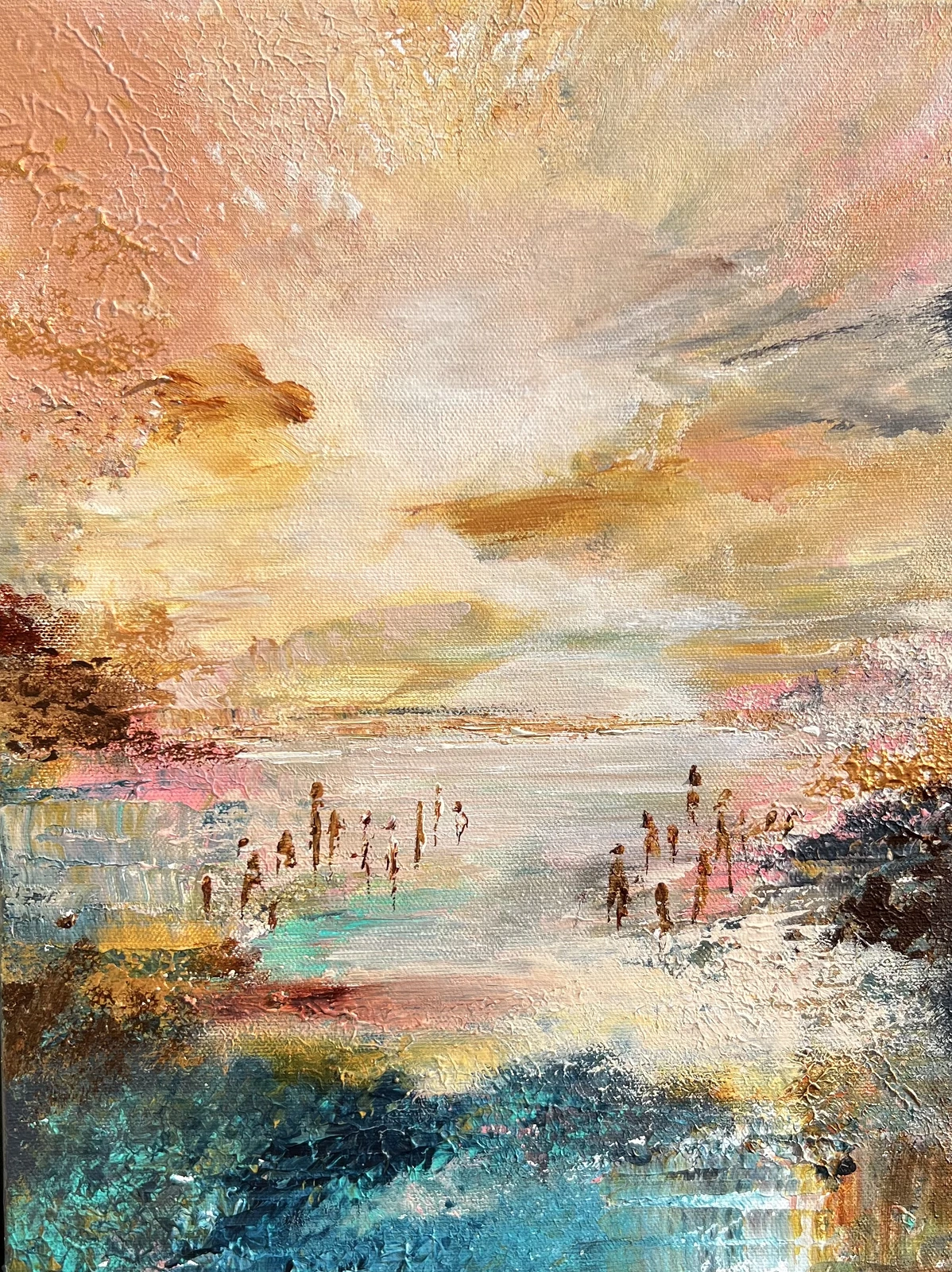 Akrylmålning Beyond Ithaca av Anne-lee Andersson