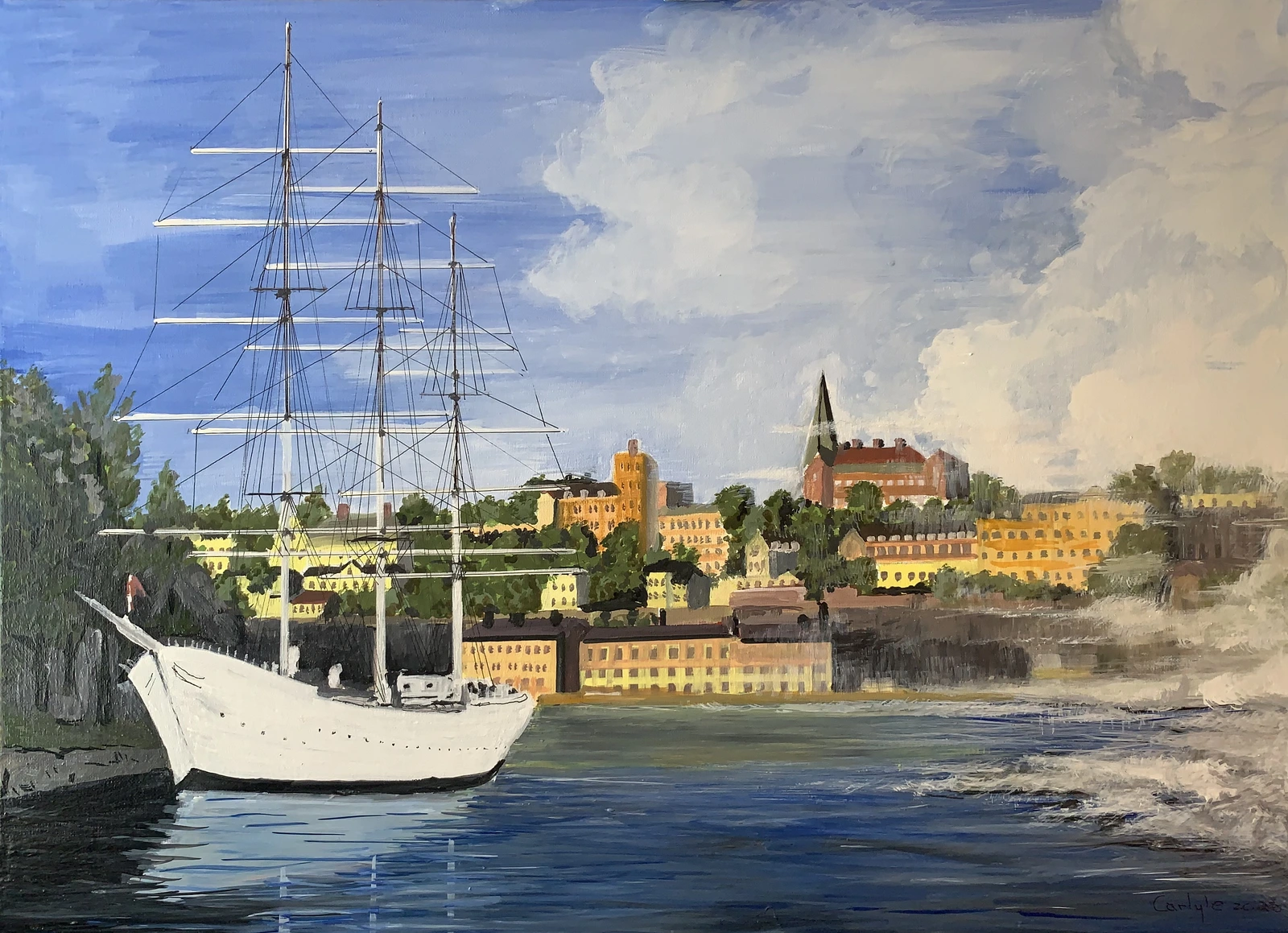 Oljemålning Af Chapman av Carlyle Minnaar