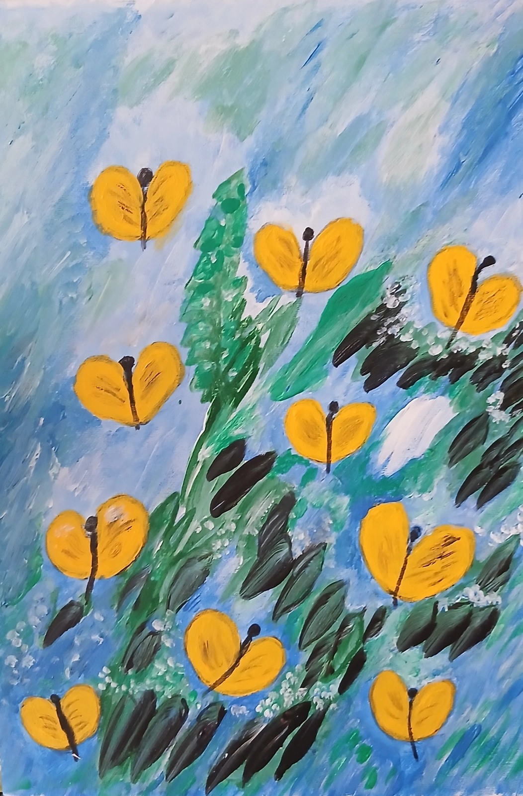 Akrylmålning Sommar sommar. av Monica Hamberg