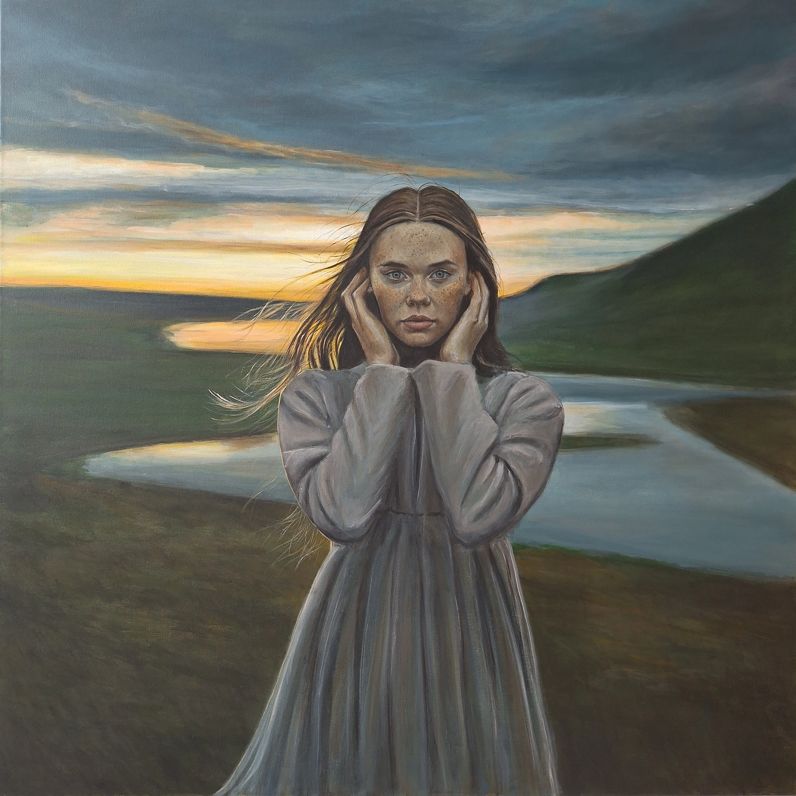 Akrylmålning Tystnad av Gabriella Norum