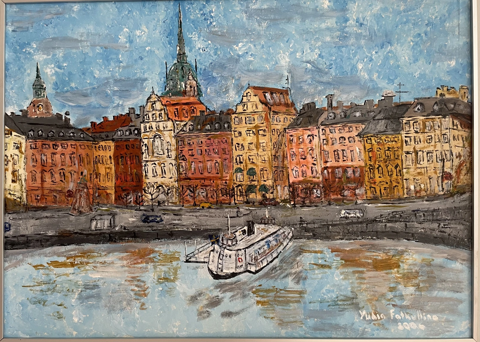 Akrylmålning Gamla Stan av Yulia Fatkullina